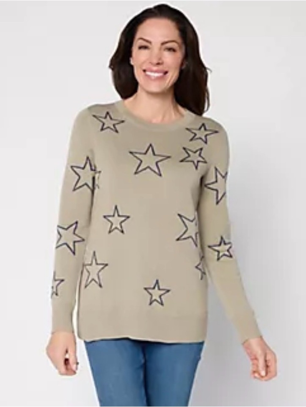 Sketchy open glam shining star sweater